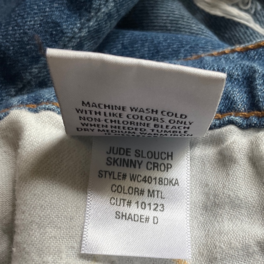 Hudson Jeans Jude Slouch Skinny Crop woman’s size 27 - Picture 10 of 13